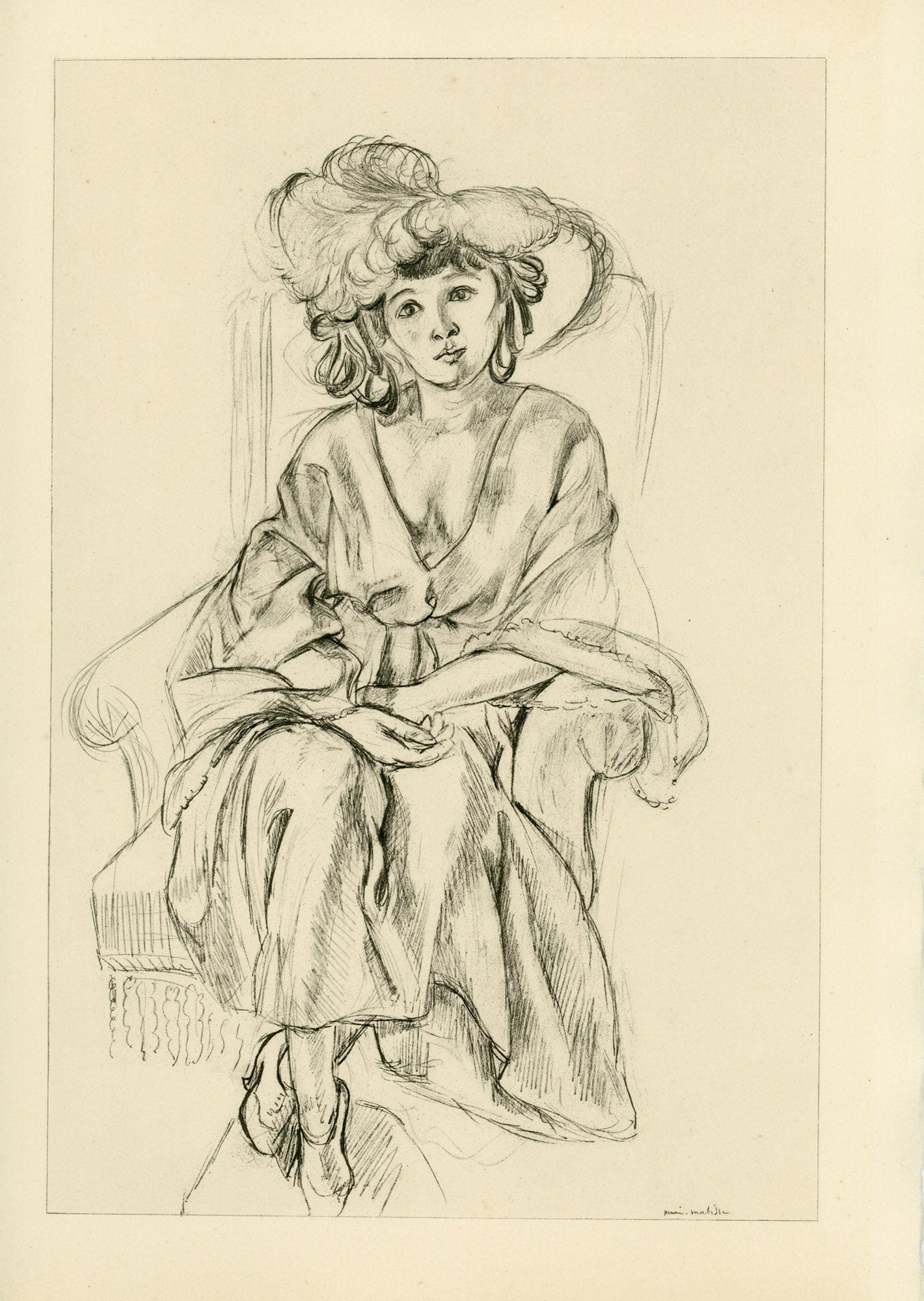 Henri Matisse - Planche XVI From "Cinquante Dessins"