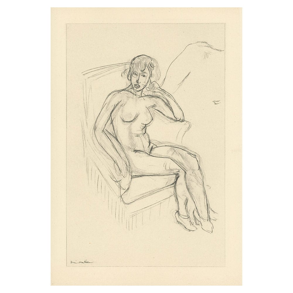 Henri Matisse - Planche X From "Cinquante Dessins"