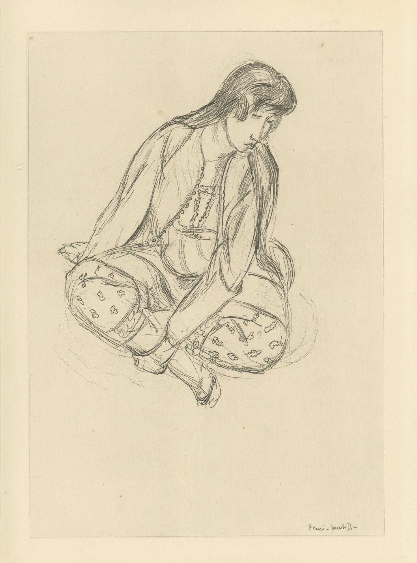 Henri Matisse - Planche XLIX From "Cinquante Dessins"