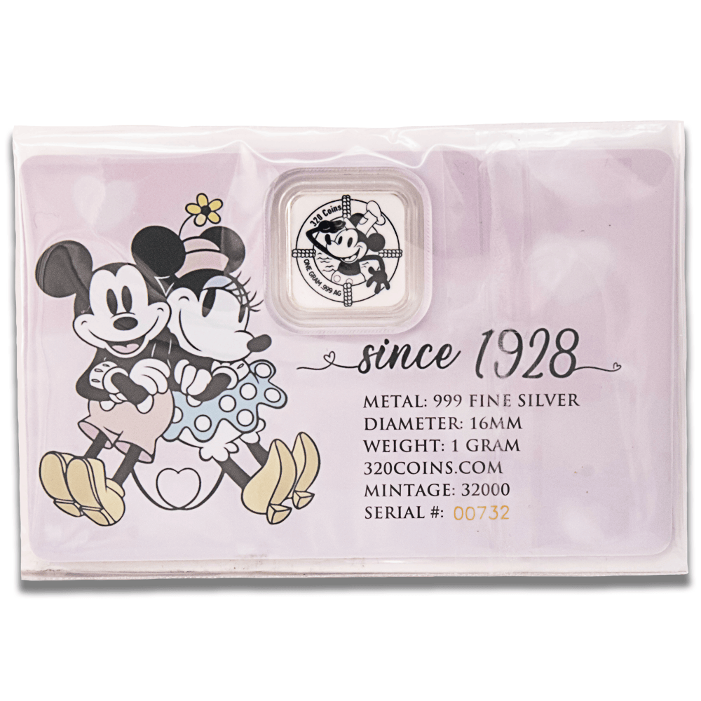Mickey & Minnie Mouse Love 1 Gram .999 Fine Silver Coin
Gold & Silver Pawn Shop