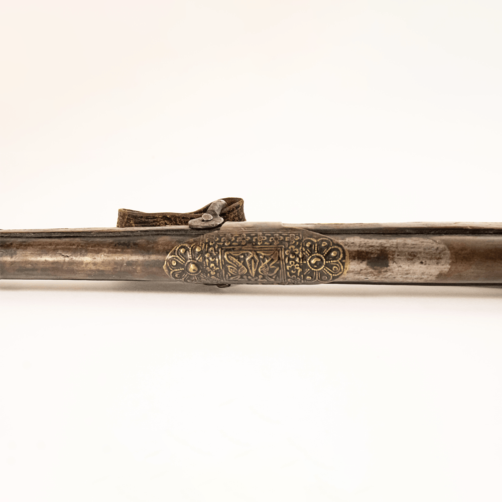 Antique Middle Eastern Jezail Flintlock with Decorative Inlay Gold & Silver Pawn Shop