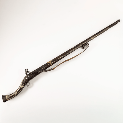Antique Middle Eastern Jezail Flintlock with Decorative Inlay Gold & Silver Pawn Shop