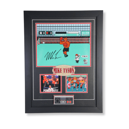 Mike Tyson Signed Punchout Game Memorabilia Display