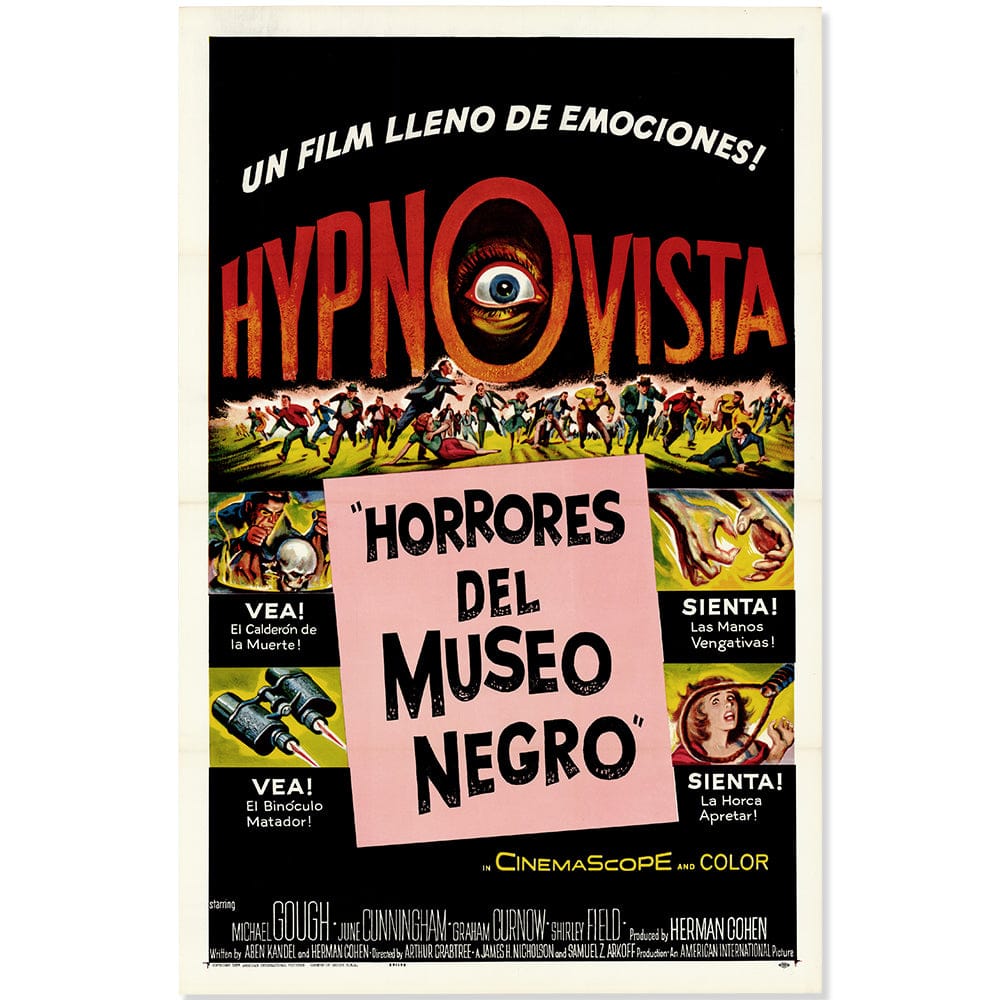 Horrores del Museo Negro: Original One Sheet Movie Poster, 1959 Art G S Pawn