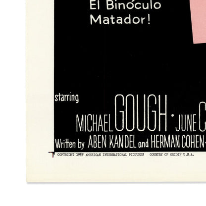 Horrores del Museo Negro: Original One Sheet Movie Poster, 1959 Art G S Pawn