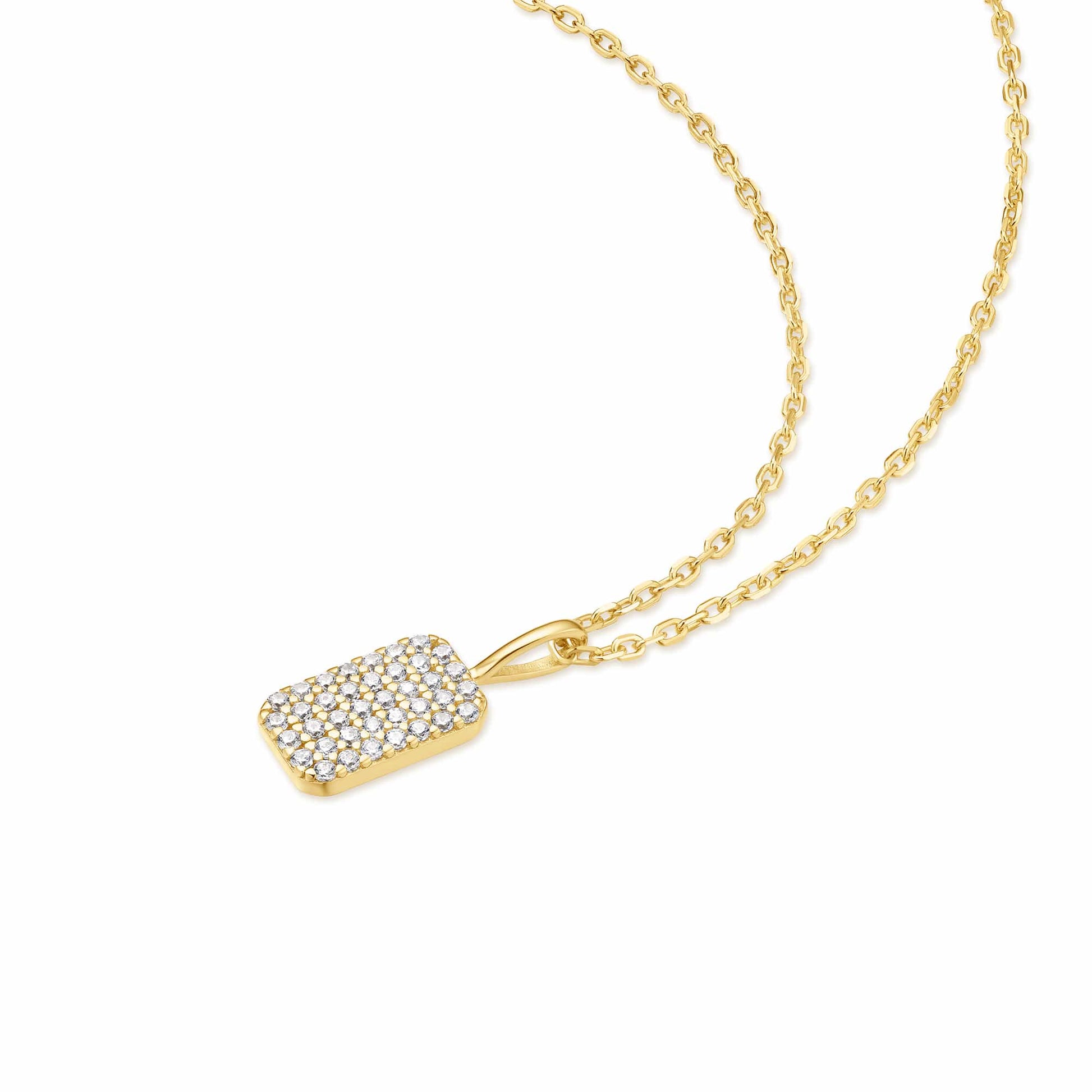 Sunny Sparkler Pave Necklace Gold & Silver Pawn Shop