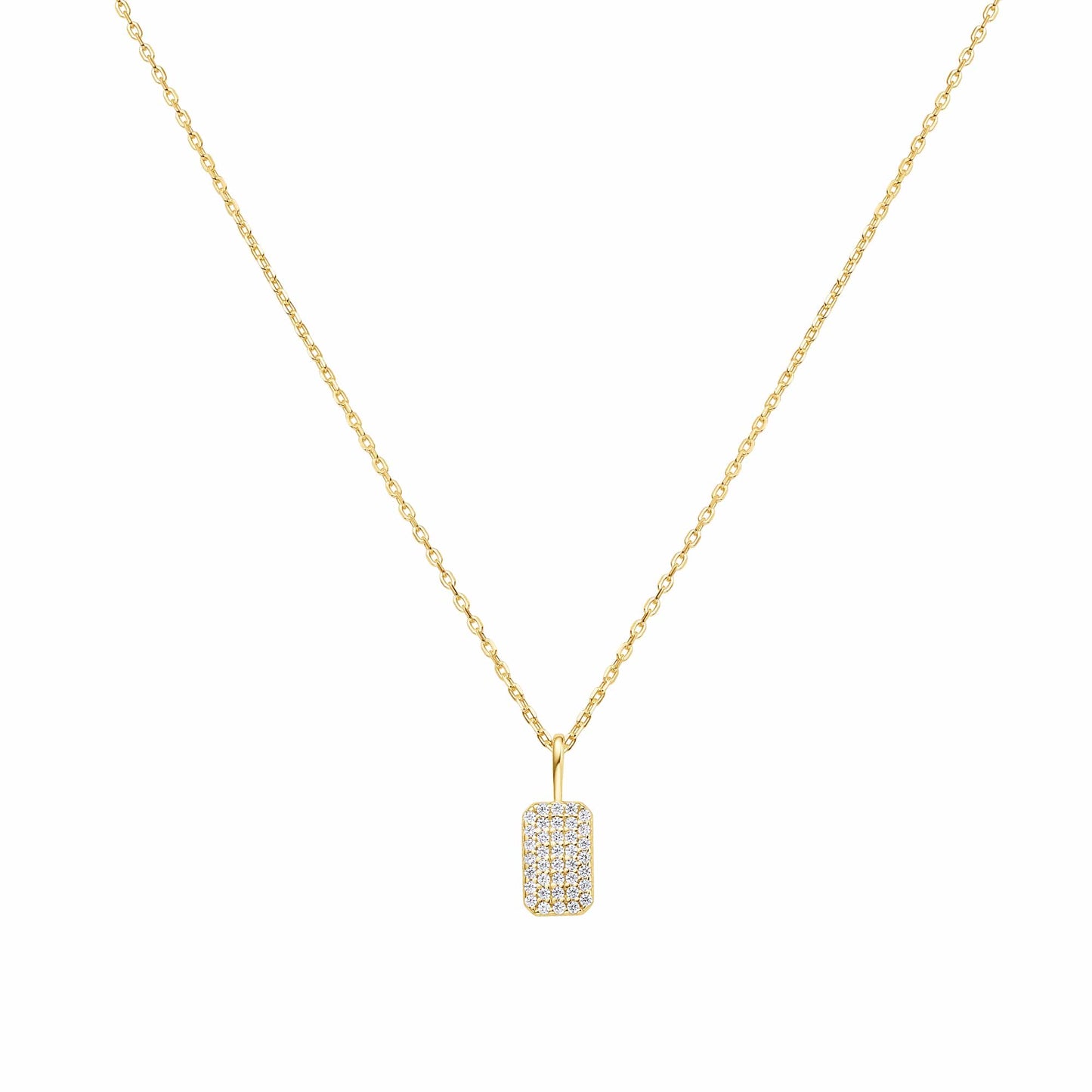 Sunny Sparkler Pave Necklace Gold & Silver Pawn Shop Gold-plated