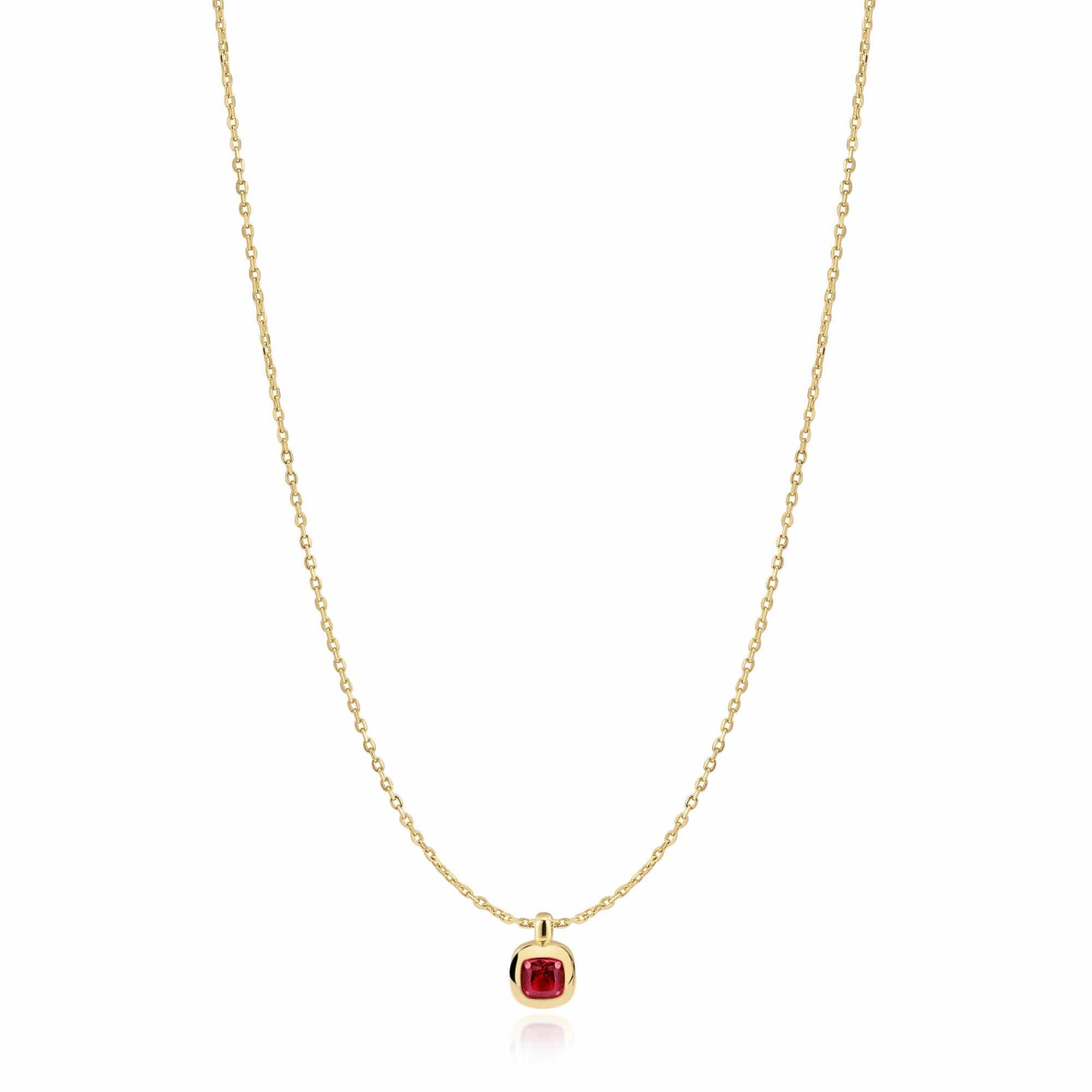 Crimson Solitaire Necklace Gold & Silver Pawn Shop