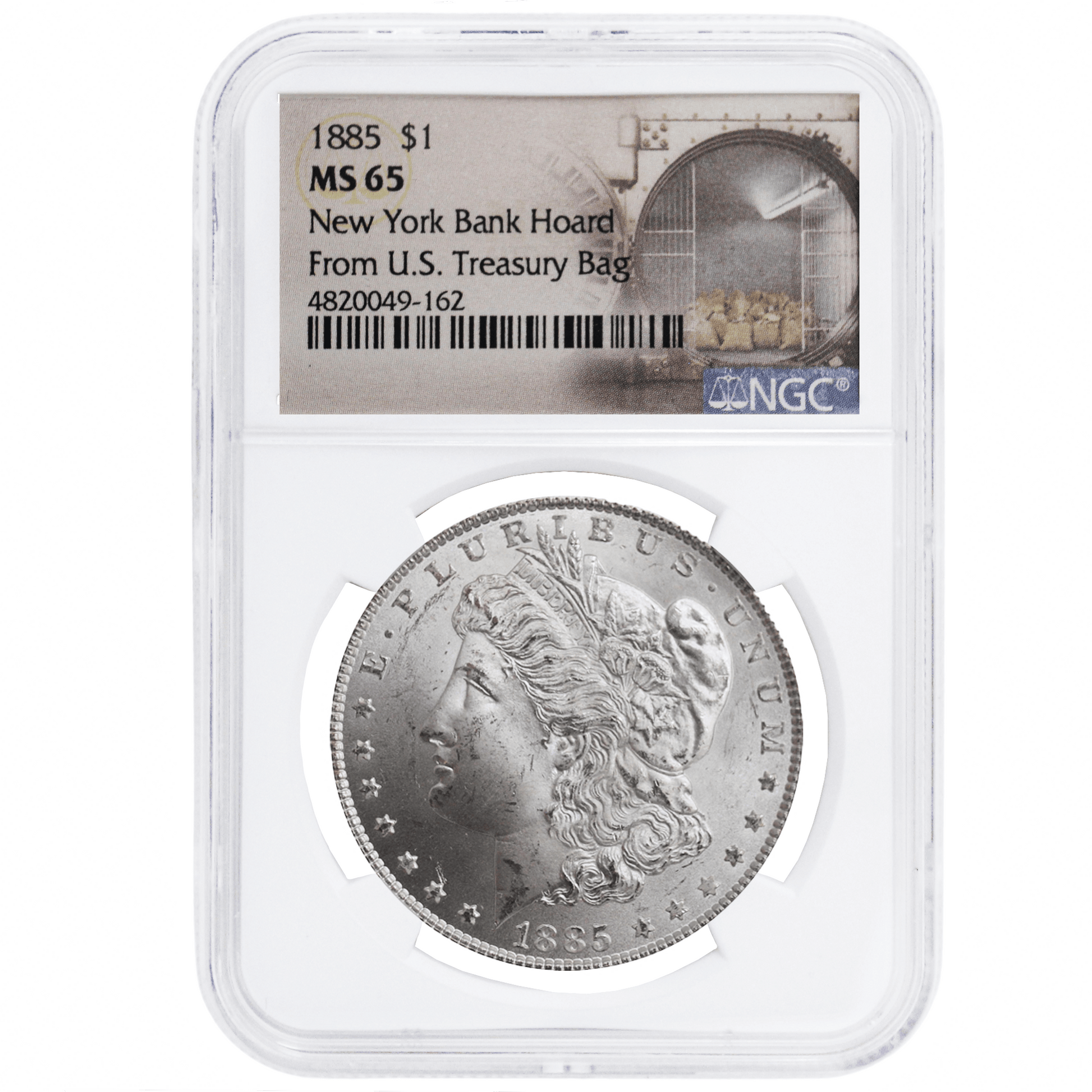 NGC New York Bank Hoard Morgan Dollars - Various Dates Gold & Silver Pawn Shop 1885 $1