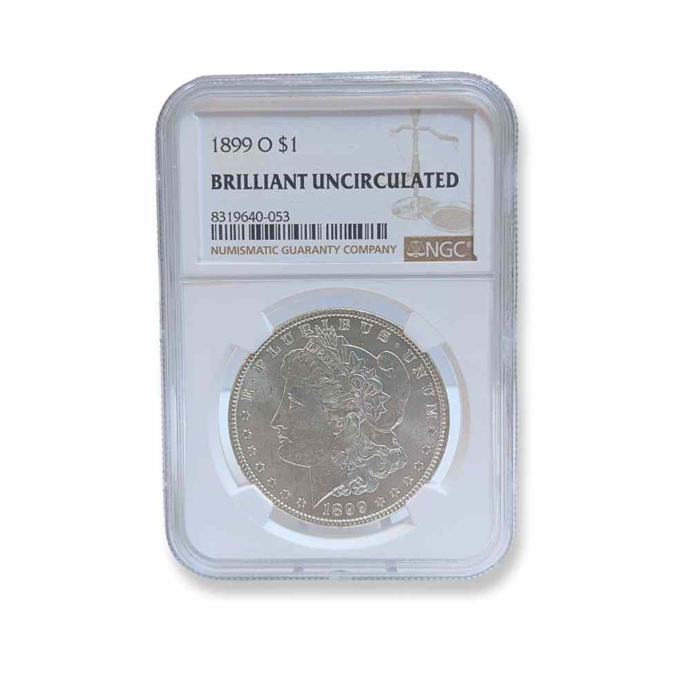 1899 O Morgan Silver Dollar NGC BU Thumbnail