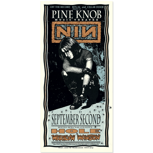 Mark Arminski's 1994 NIN, Hole, and Marilyn Manson Concert Poster