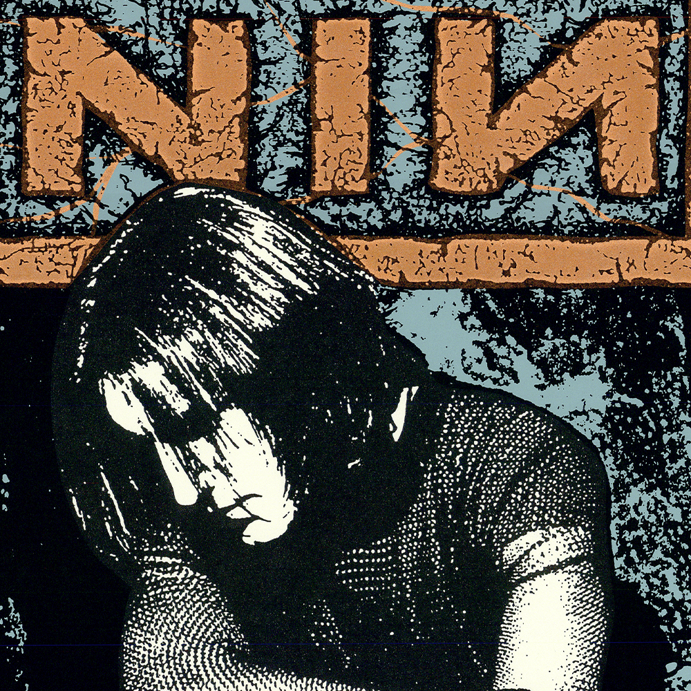 Detailed View of Mark Arminski's 1994 NIN, Hole, and Marilyn Manson Concert Poster