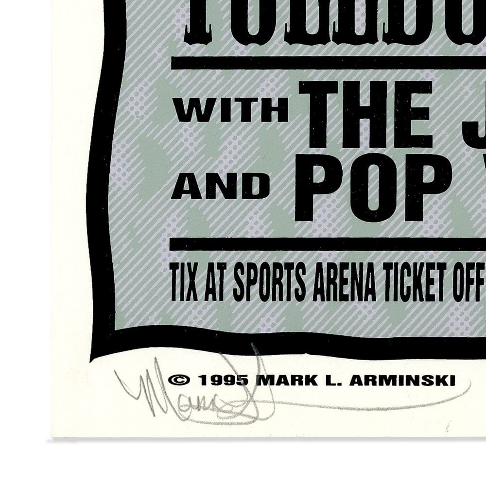 Nine Inch Nails: Downward Spiral Tour, 1995, Original Hand Signed Poster Art Gold & Silver Pawn Shop