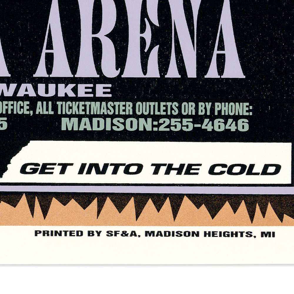 Pritning detail of NIN at Mecca Arena Poster by Mark Arminski