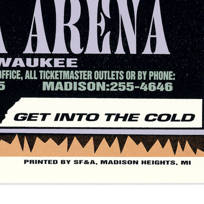Pritning detail of NIN at Mecca Arena Poster by Mark Arminski