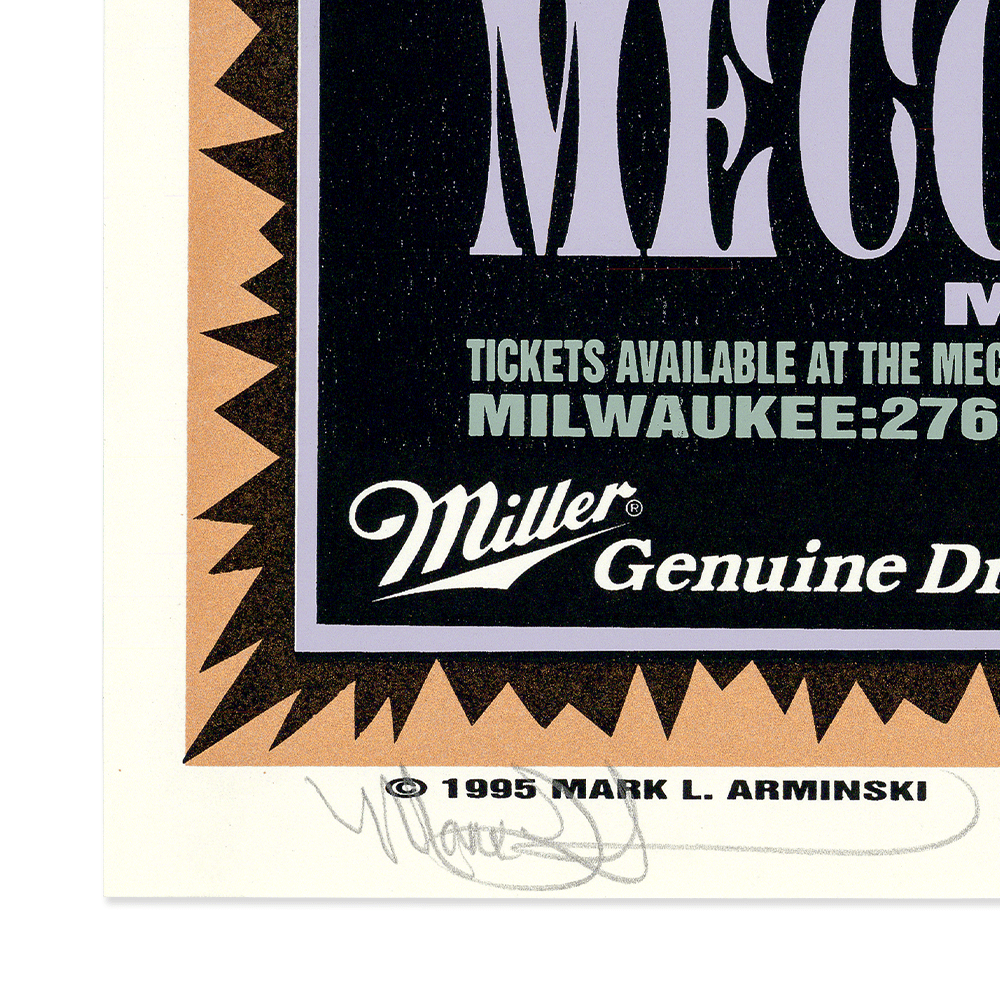 Signature in lower left of NIN at Mecca Arena Poster by Mark Arminski