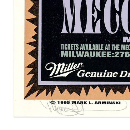Signature in lower left of NIN at Mecca Arena Poster by Mark Arminski