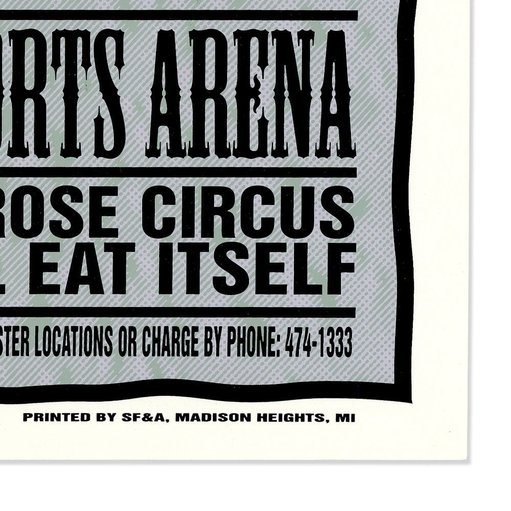 Nine Inch Nails: Downward Spiral Tour, 1995, Original Hand Signed Poster Art Gold & Silver Pawn Shop