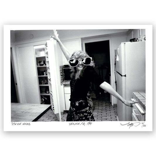 Neal Preston: Stevie Nicks Venice 1981 Sunglasses Art Gold & Silver Pawn Shop