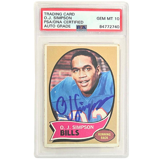 O.J. Simpson Autographed Card PSA 10 Thumbnail