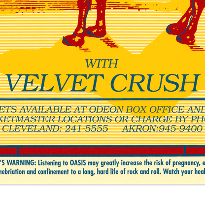 Fine print in lower middle of Oasis at the Odeon Concert Poster by Mark Arminski