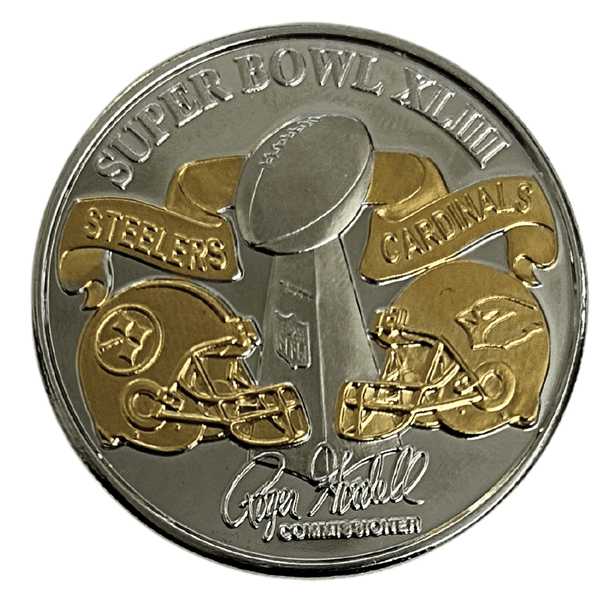 Official Super Bowl XLlll Tampa Bay  2009 Limited Edition Game Coin Front