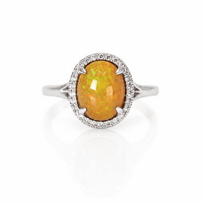 14K White Gold Opal & Diamond Halo Ring
Gold & Silver Pawn Shop