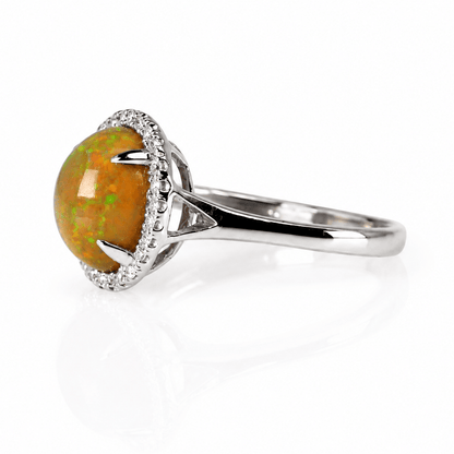 14K White Gold Opal & Diamond Halo Ring
Gold & Silver Pawn Shop