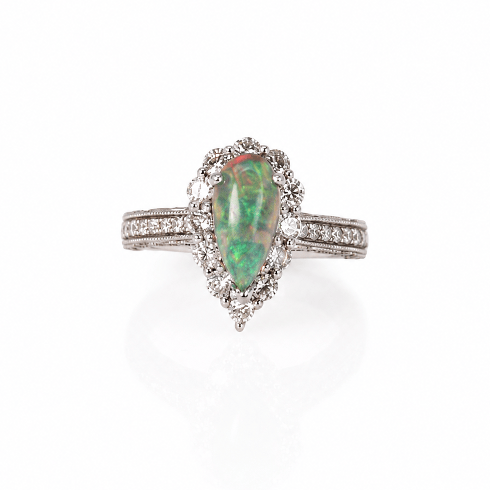 14K White Gold Opal & Diamond Marquise Halo Ring
Gold & Silver Pawn Shop