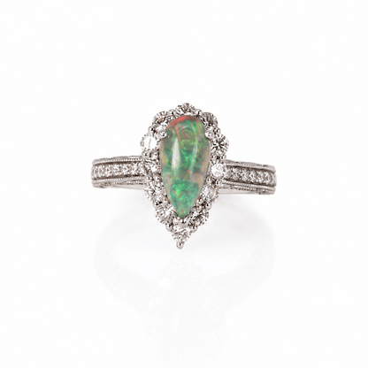 14K White Gold Opal & Diamond Marquise Halo Ring
Gold & Silver Pawn Shop