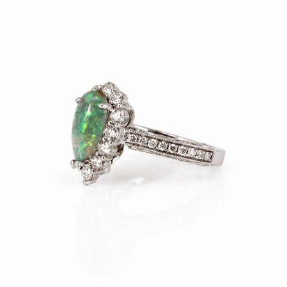 14K White Gold Opal & Diamond Marquise Halo Ring
Gold & Silver Pawn Shop