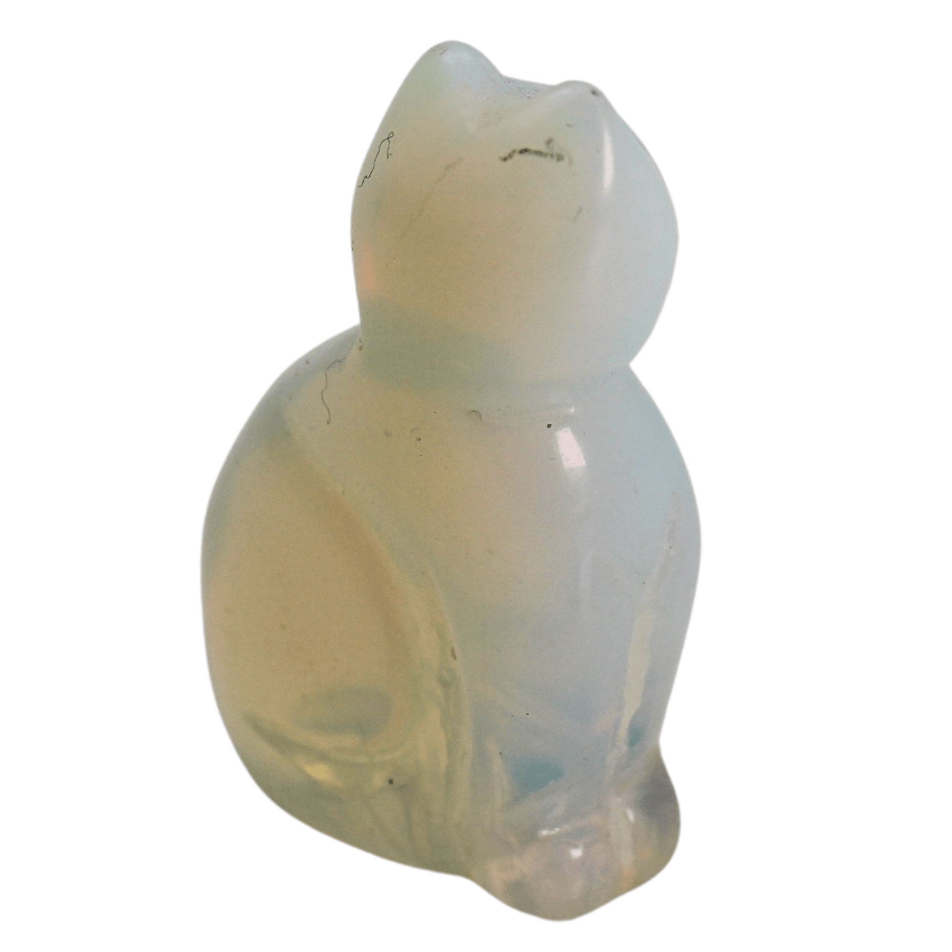 Opalite Crystal Cat Art Gold & Silver Pawn Shop