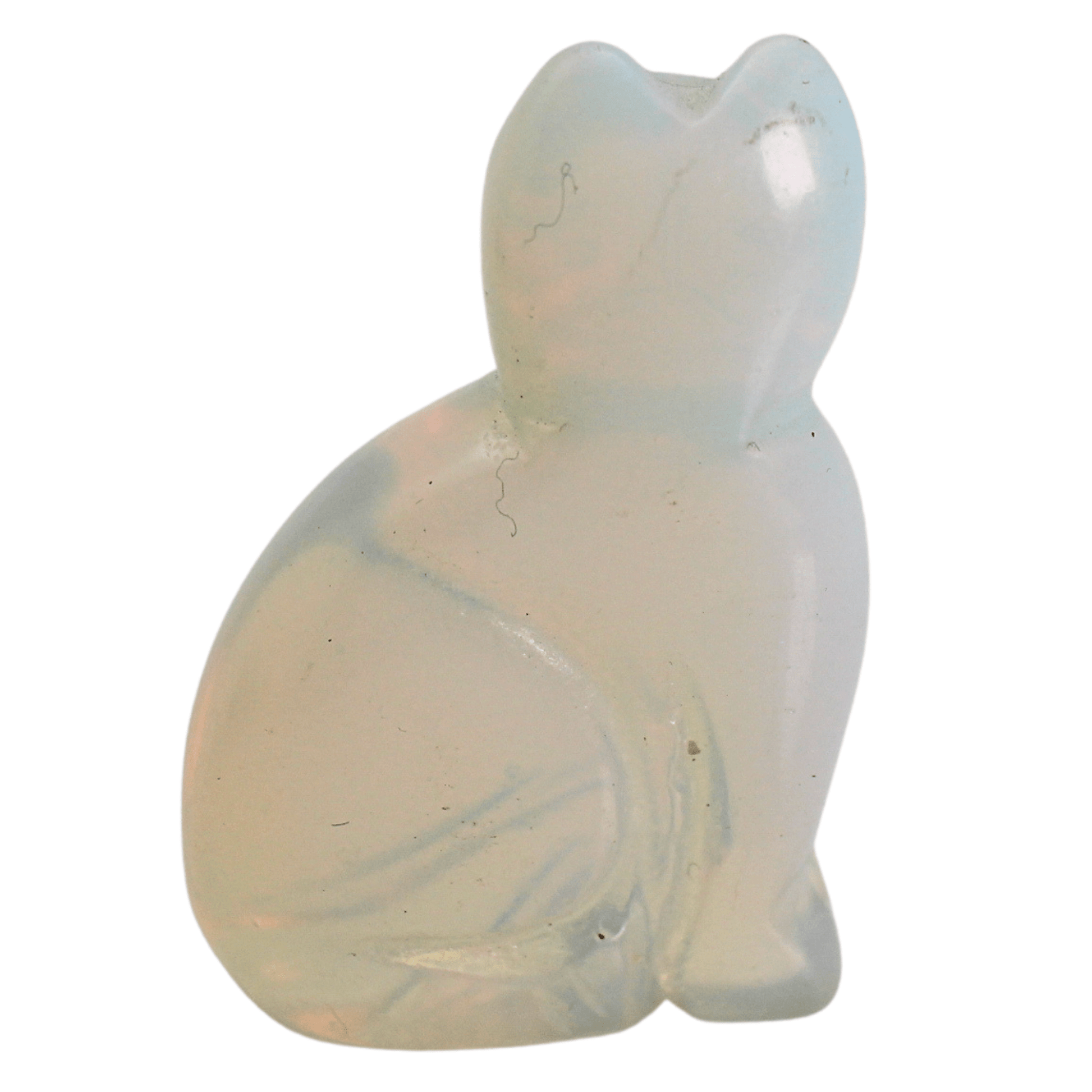 Opalite Crystal Cat Art Gold & Silver Pawn Shop