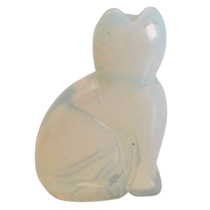 Opalite Crystal Cat Art Gold & Silver Pawn Shop
