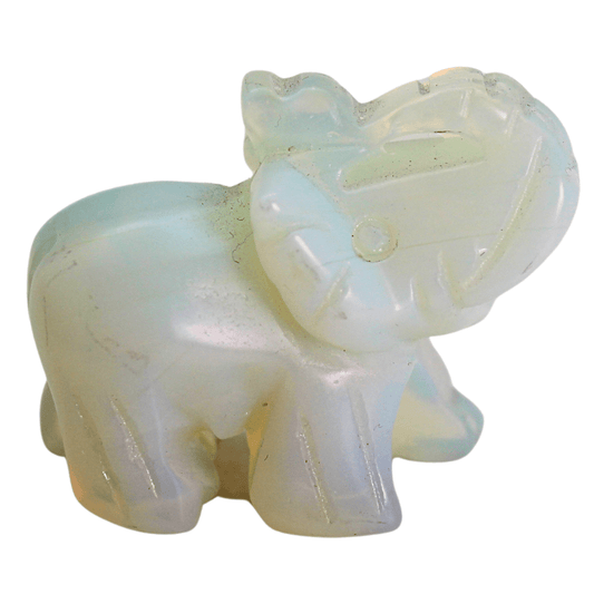 Opalite Crystal Elephant Art Gold & Silver Pawn Shop