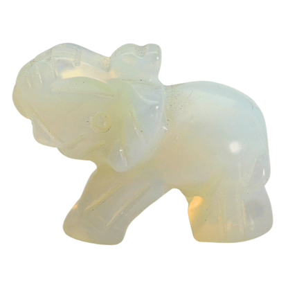 Opalite Crystal Elephant Art Gold & Silver Pawn Shop