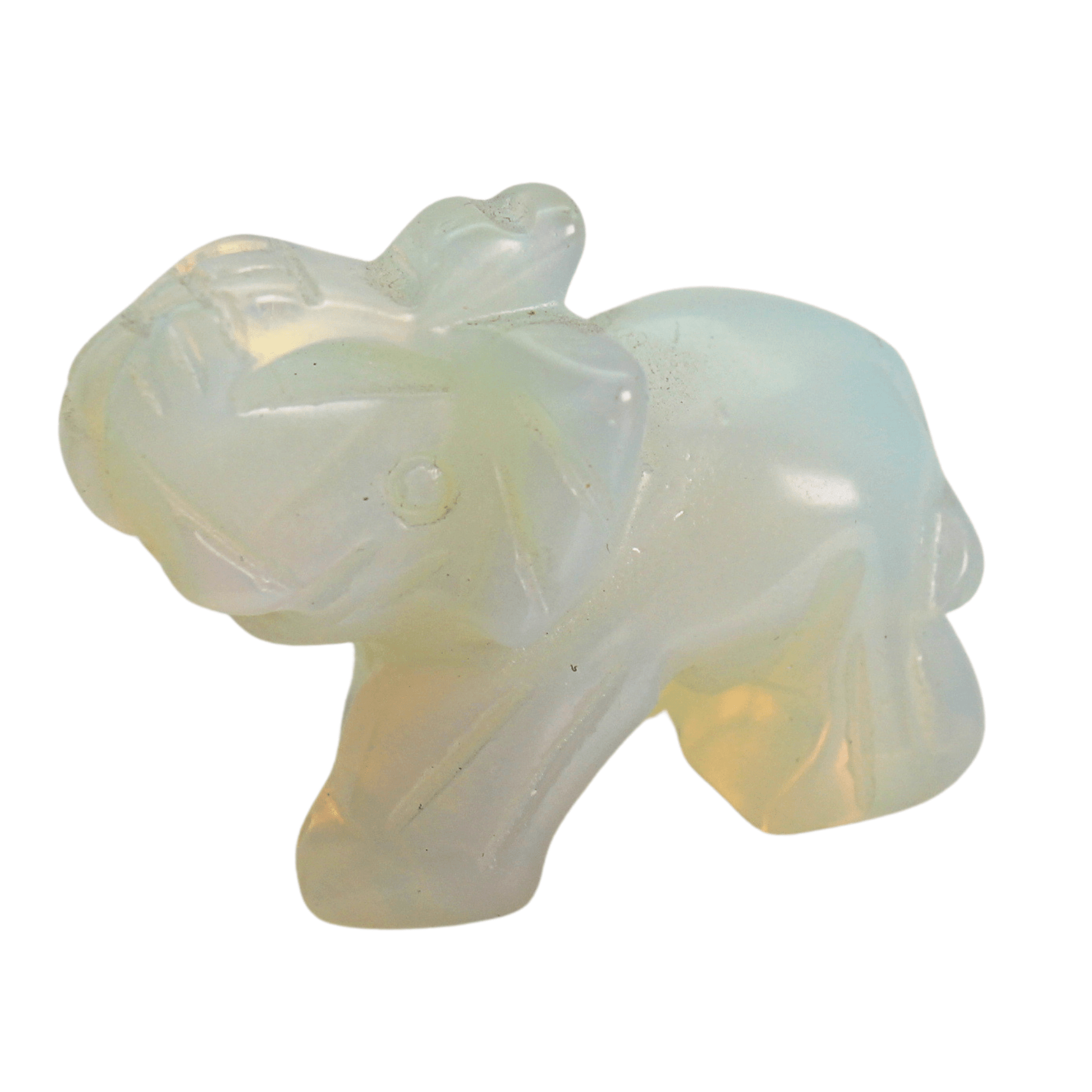 Opalite Crystal Elephant Art Gold & Silver Pawn Shop