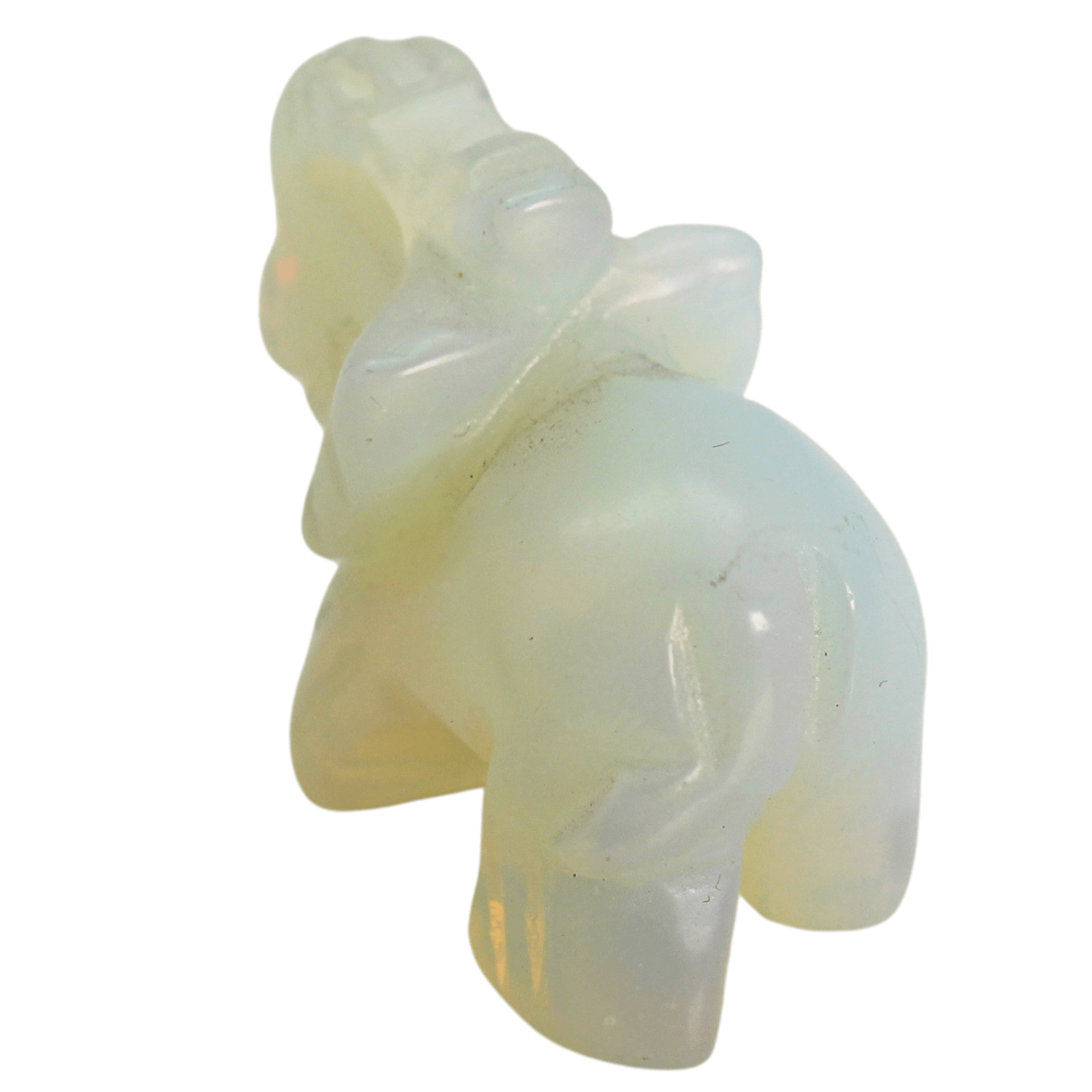 Opalite Crystal Elephant Art Gold & Silver Pawn Shop