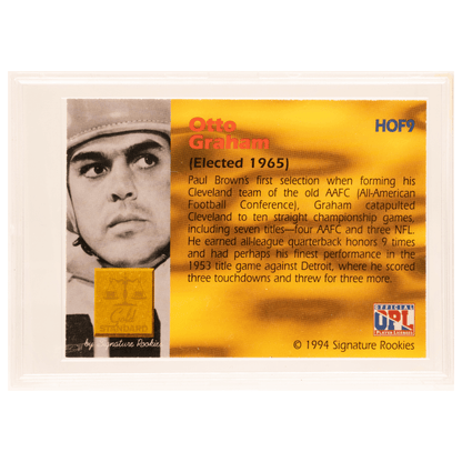 1994 Otto Graham Autographed Card Gold & Silver Pawn Shop