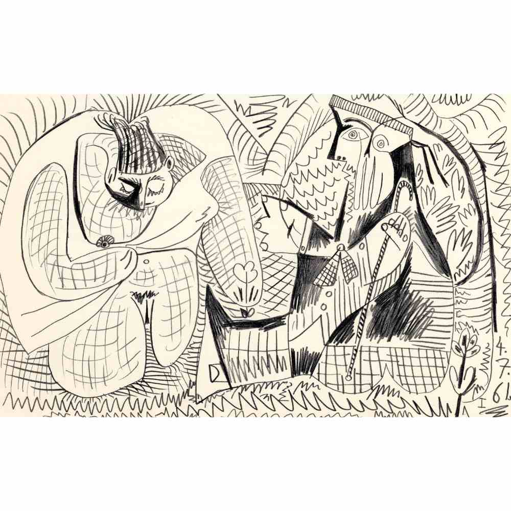 Pablo Picasso - Untitled "Les Dejeuners" lX Thumbnail