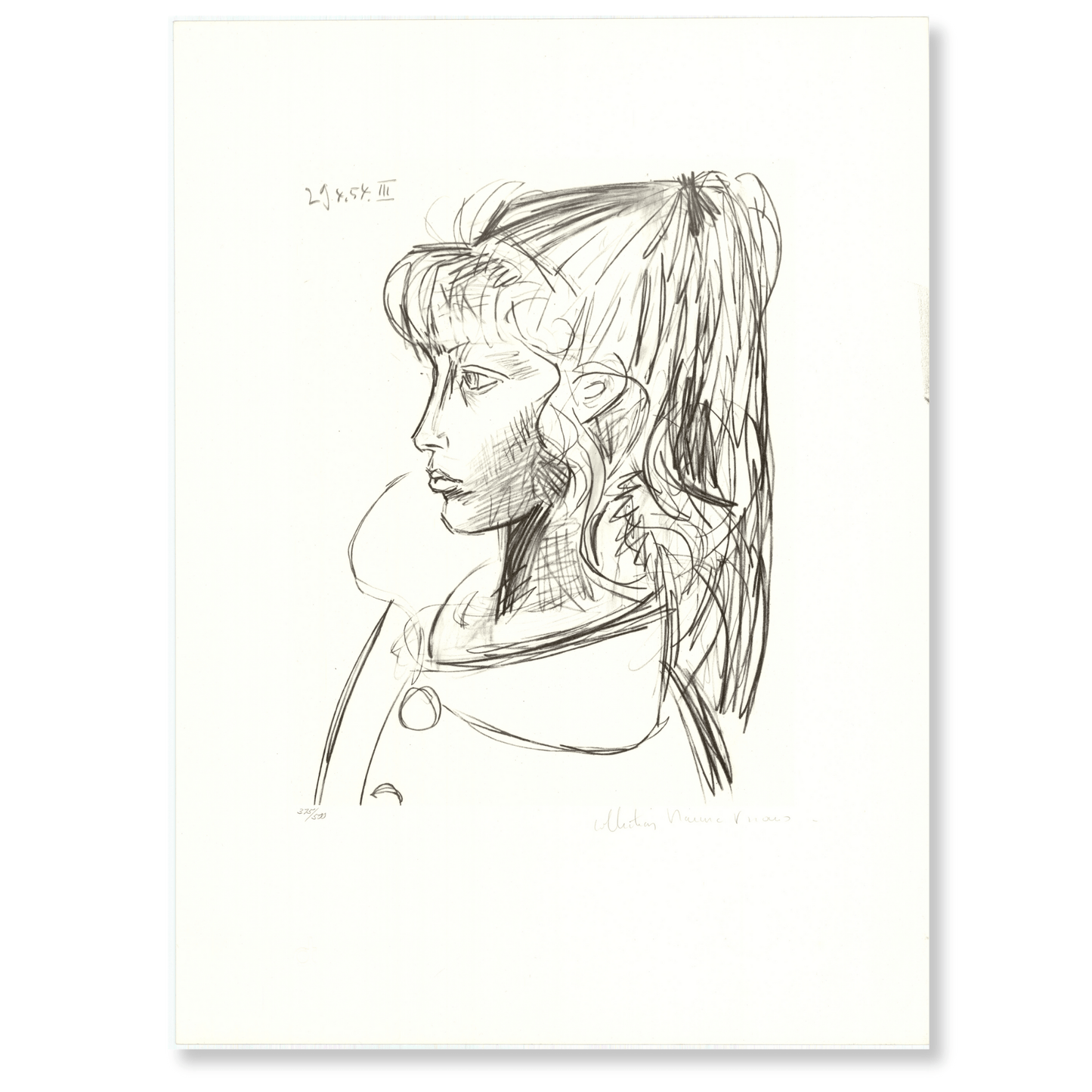 Pablo Picasso; "Sylvette De Profil Gauche"