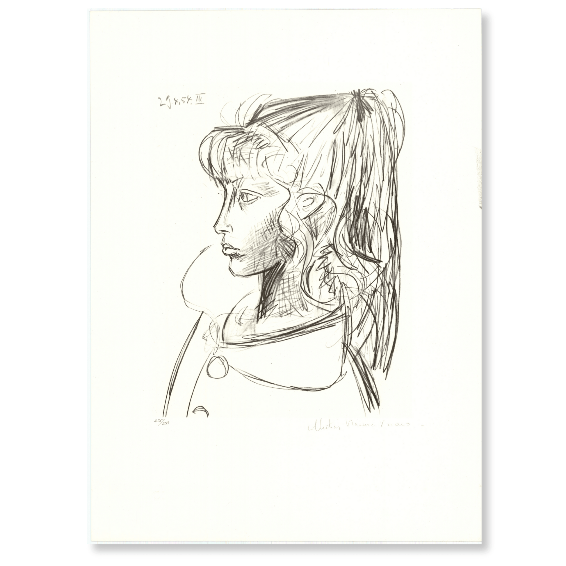 Pablo Picasso; "Sylvette De Profil Gauche"