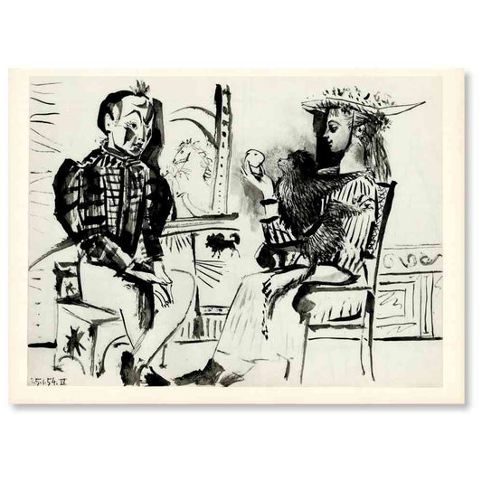 Pablo Picasso Artwork; Untitled VI from The Human Comedy Thumbnail