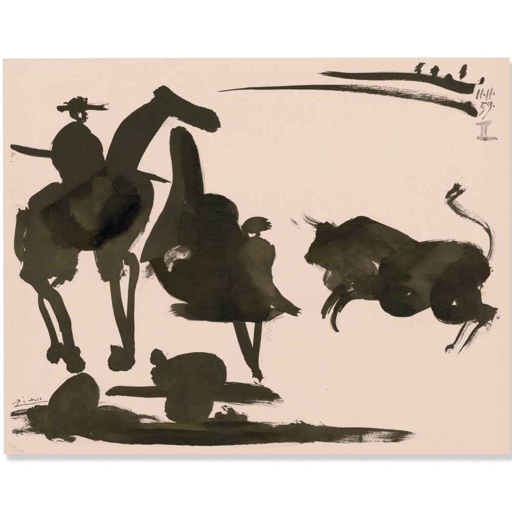 Pablo Picasso: Passe de Cape, from Toros, 1960