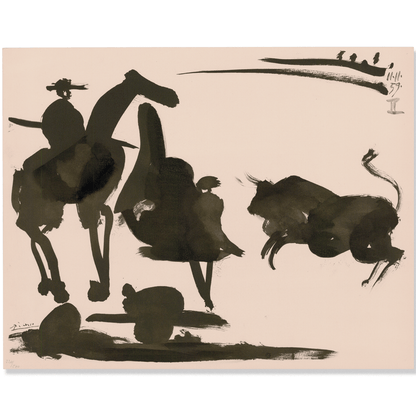 Pablo Picasso: Passe de Cape, from Toros, 1960