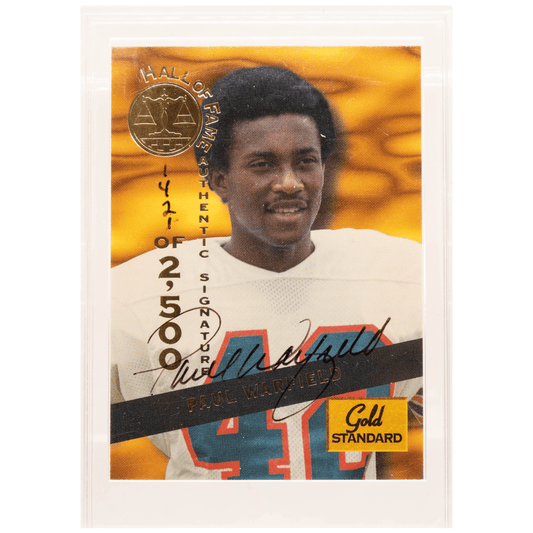1994 Autographed Paul Warfield Gold Standard Card Gold & Silver Pawn Shop