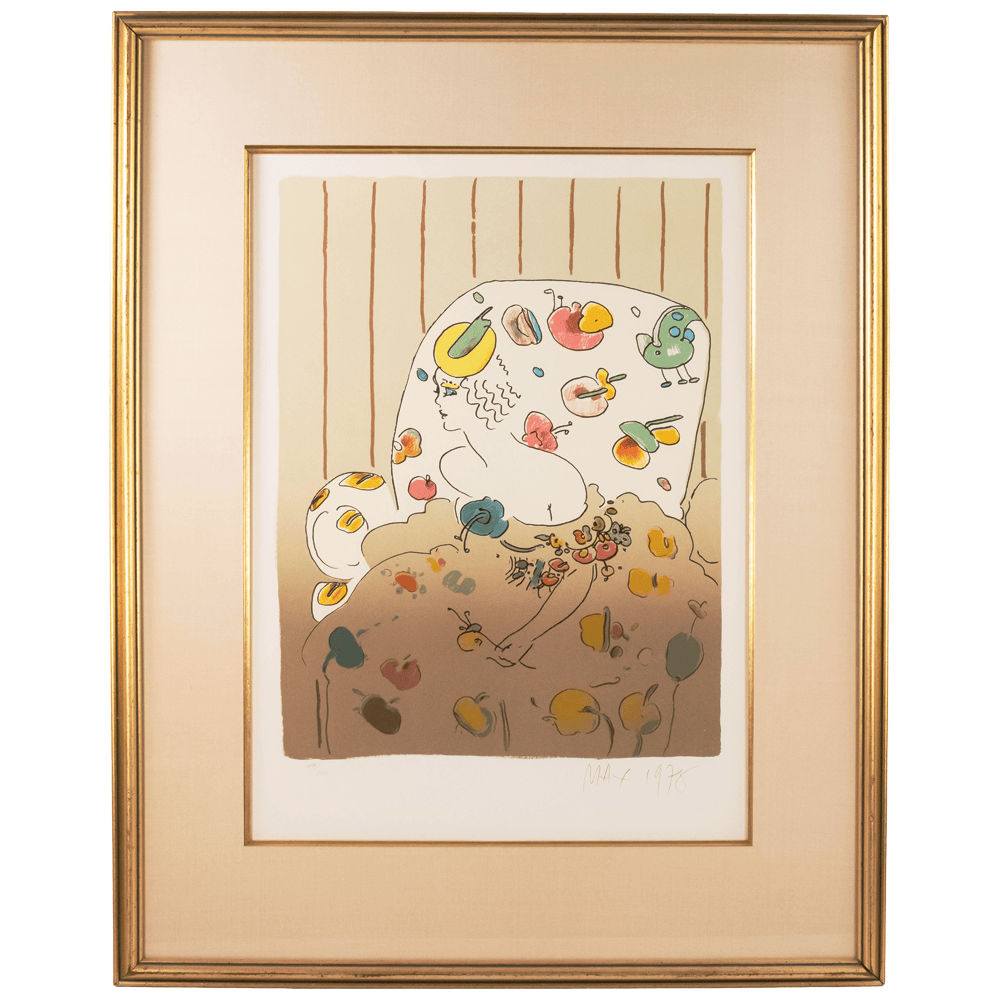 Peter Max: Lady In Flowers Art G S Pawn