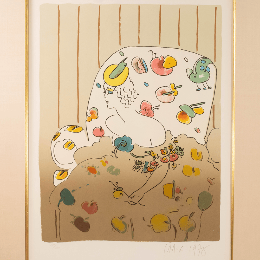 Peter Max: Lady In Flowers Art G S Pawn