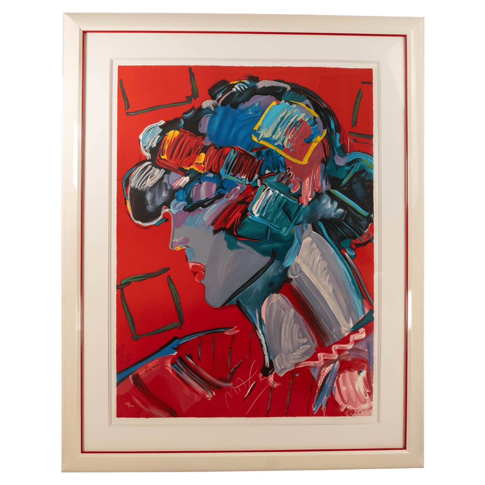 Peter Max: Crimson Lady, 1987 Art G S Pawn