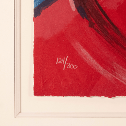 Peter Max: Crimson Lady, 1987 Art G S Pawn